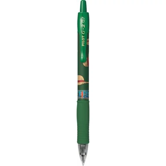 Pilot G-2 One Piece zseléstoll, 0,32 mm, nyomógombos, zöld