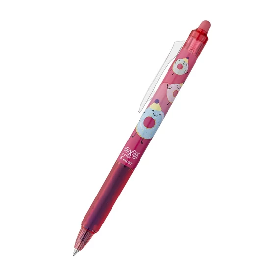 Pilot Frixion Clicker Fancy törölhető rollertoll, 0,7 mm, Coral Pink