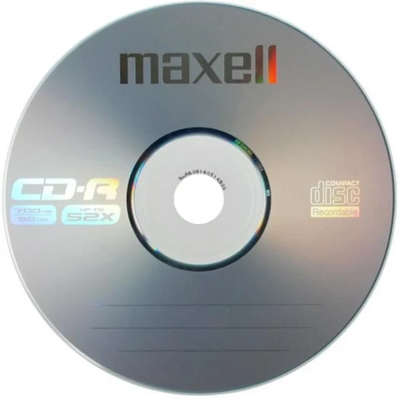 Maxell CD lemez papírtokban, 700MB