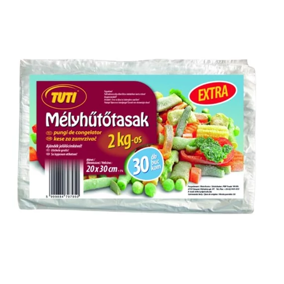 Tuti mélyhűtő zacskó, 2 kg, 30 db