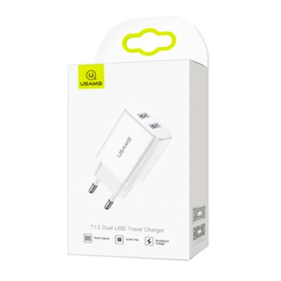 Usams hálózati töltő 2xUSB aljzattal