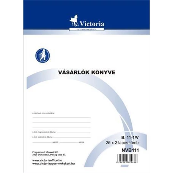 Vásárlók könyve, A4, 25x2 példányos, 10 tömb