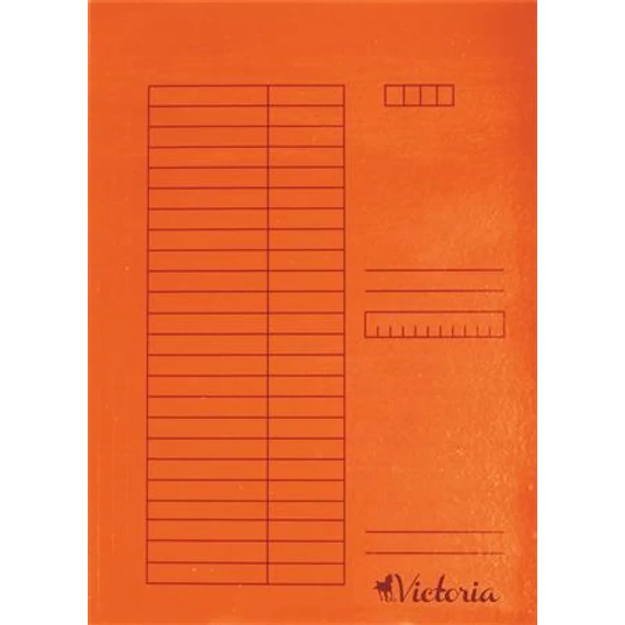 Victoria karton gyorsfűző, A4, 5 db, narancs