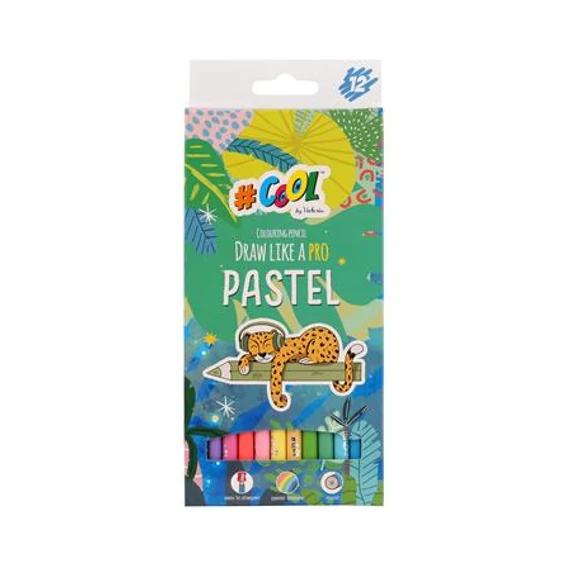 Victoria Pastel színes ceruza készlet, pasztell színek, 12 darabos